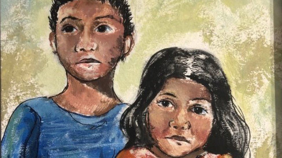 migrant children painting