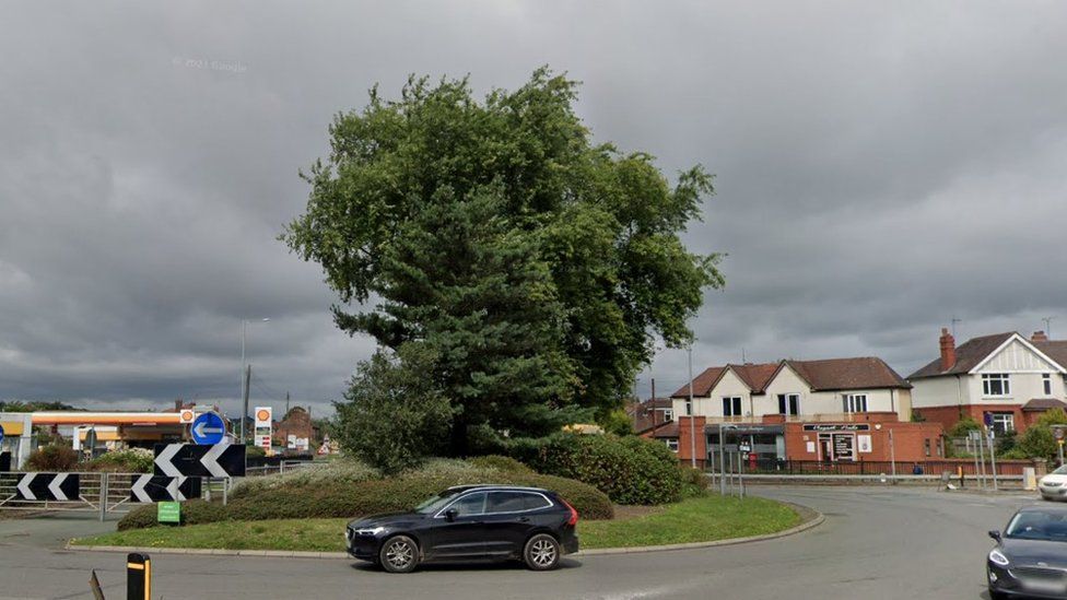 The A53 Broad Street in Leek is set for a month of roadworks BBC