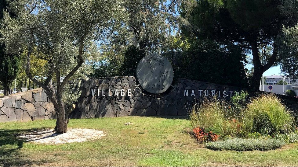 Entrance to the naturist village