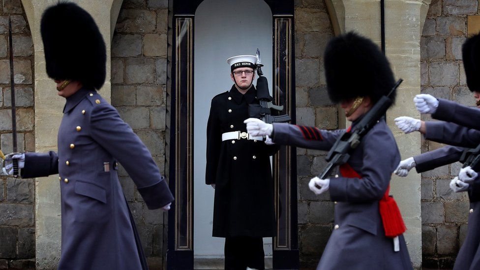 Windsor Castle guarded by Royal Navy for the first time BBC News