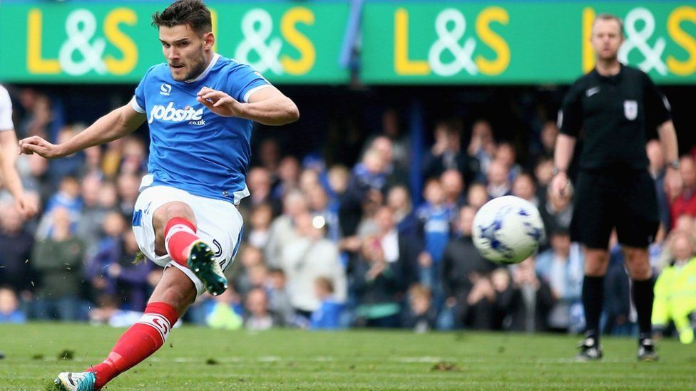 Gareth Evans in action for Portsmouth FC