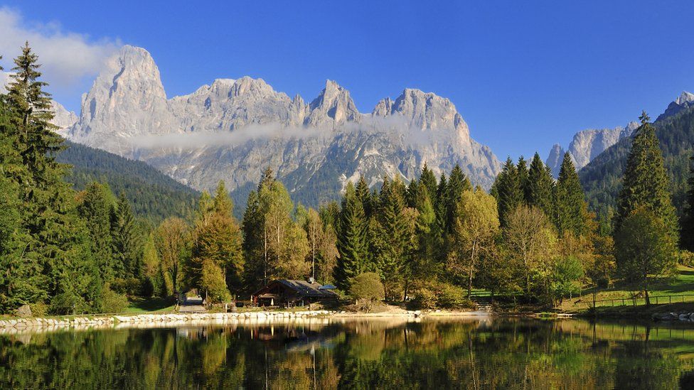 Dolomite mountain range