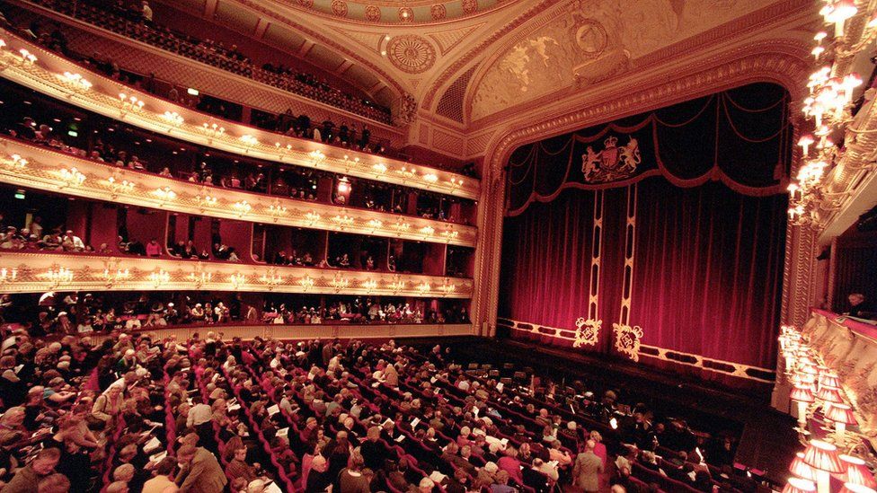 Audience and stage of the Royal Opera House
