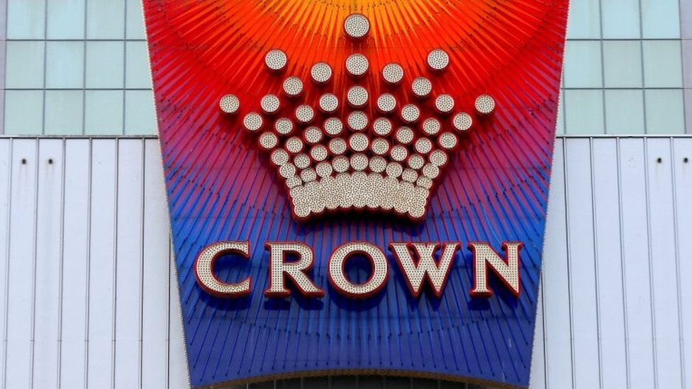 A logo for Crown Casino in Melbourne