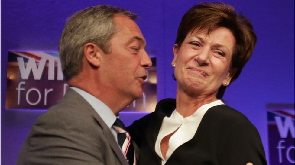 Nigel Farage and Diane James