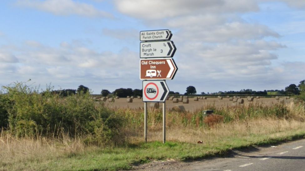 Sign for Croft on A52