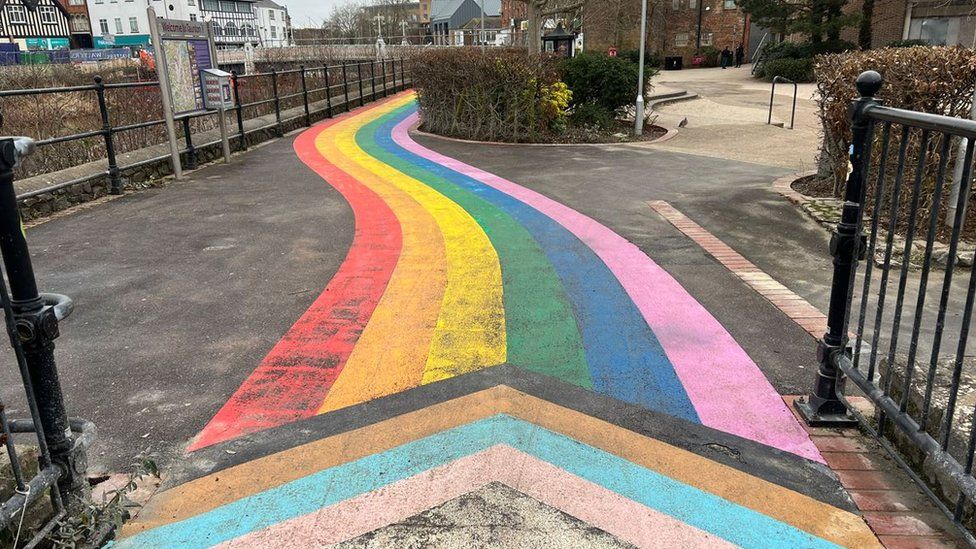 Rainbow pathway in Taunton