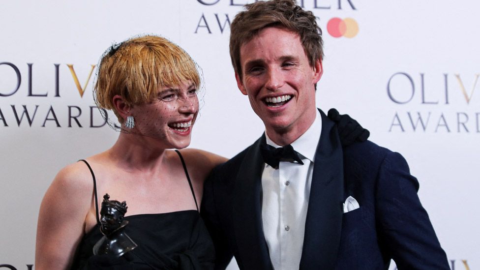 Cabaret's Jessie Buckley and Eddie Redmayne at the Olivier Awards