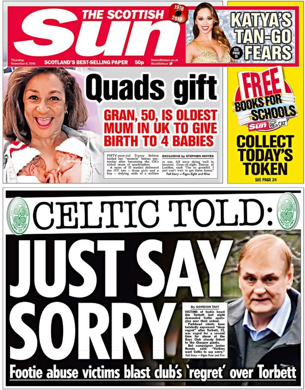 Scotland's papers: Celtic told to 'just say sorry' - BBC News