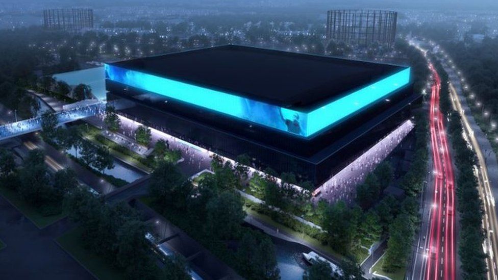 CGI of outside the proposed arena