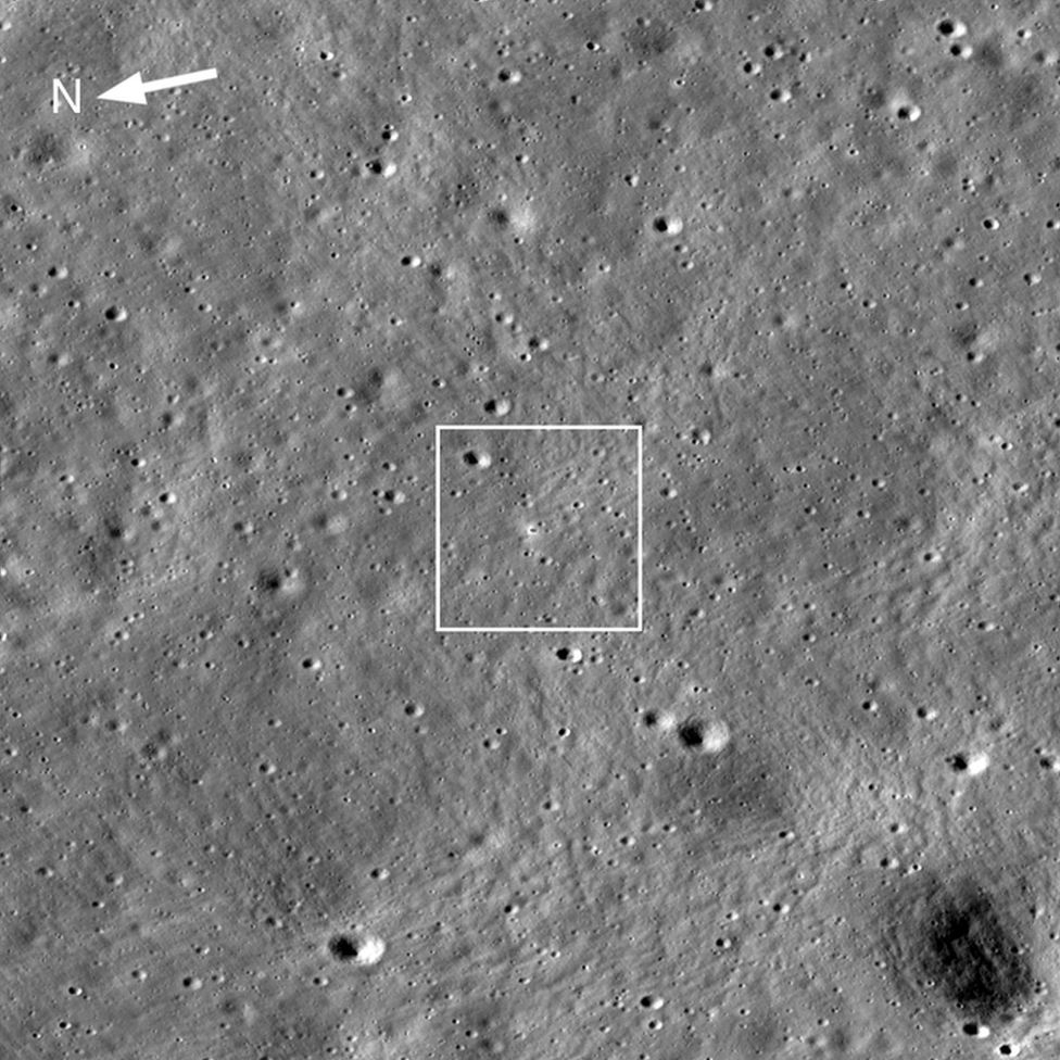 Nasa's image of Chandrayaan-3 lander