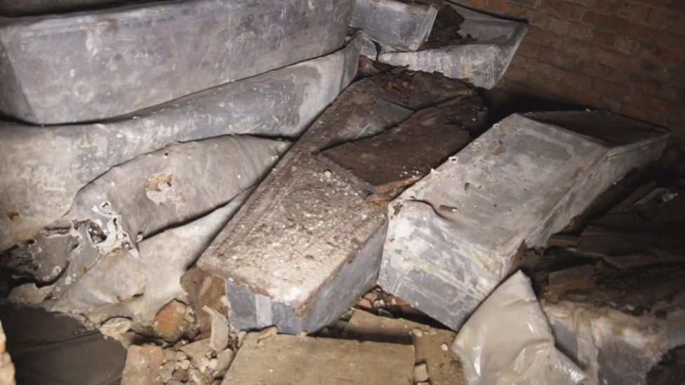 Coffins found in the crypt