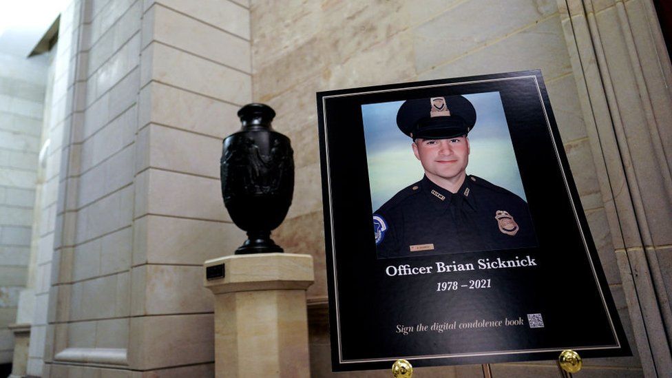 Photo of Brian Sicknick from his memorial service
