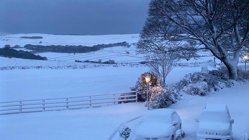 Snow in the Peak Forest in Derbyshire