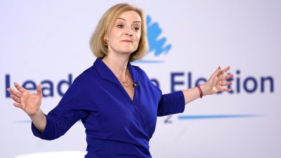 Liz Truss during a hustings event in Norwich North, Norfolk