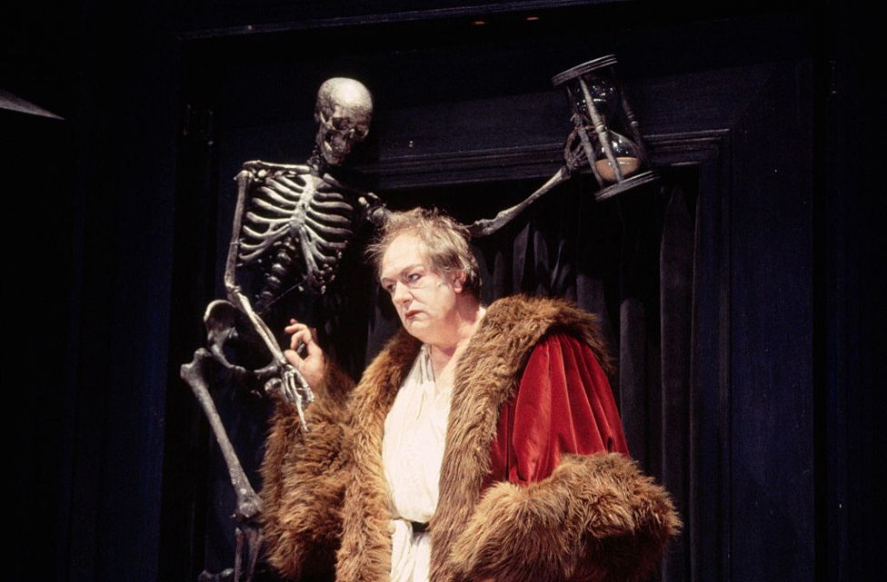 Michael Gambon appears in a National Theatre production of 'Volpone'.