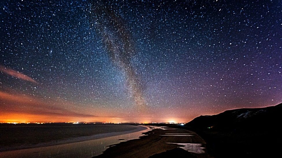 Starry skies over Gower