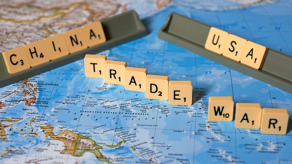 US-China trade war scabble game