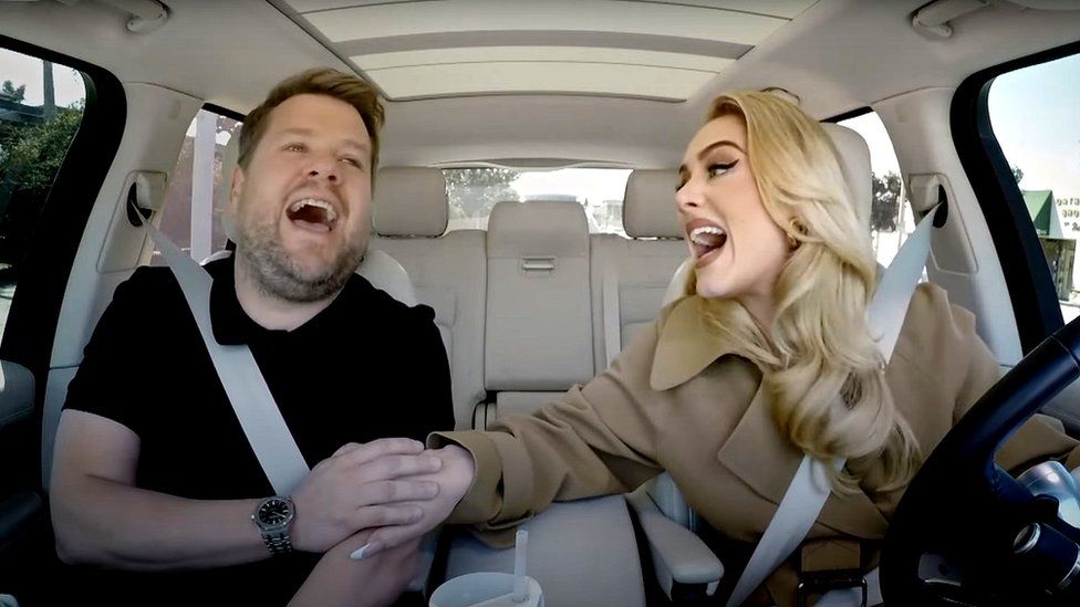 Adele filming Carpool Karaoke