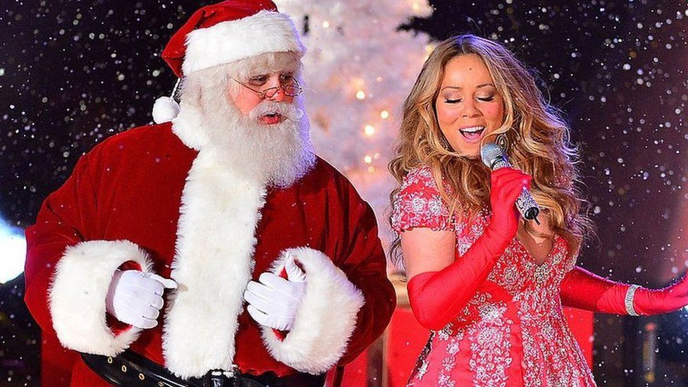 Santa Claus and Mariah Carey