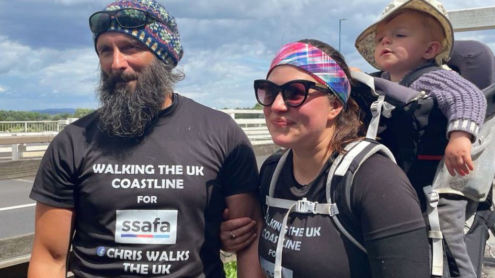 Chris Lewis, Kate Barron and their son Magnus