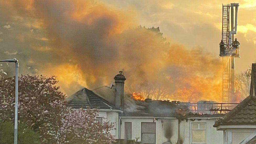 Fire at derelict building near Norwich