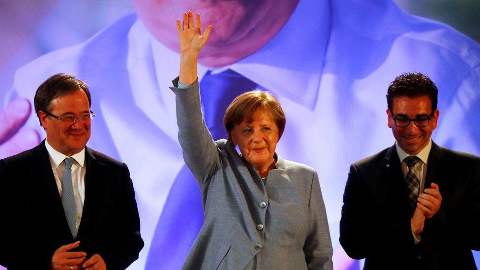 Angela Merkel campaigns in Bonn