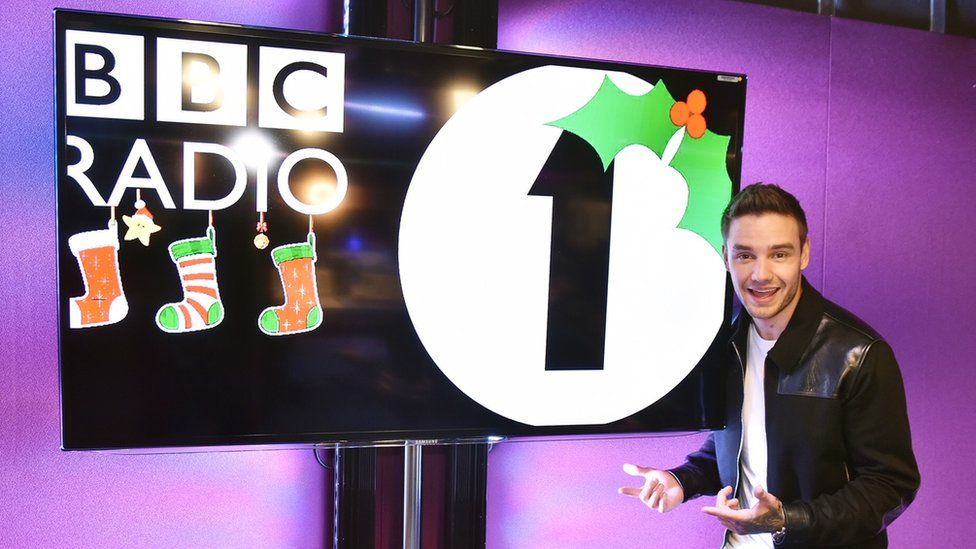 Liam Payne in the Radio 1 studios