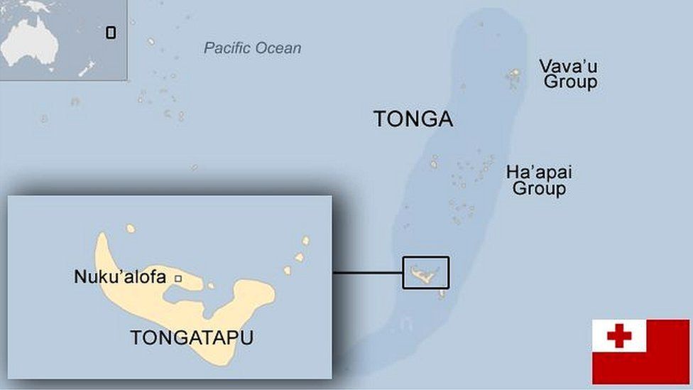 Map of Tonga