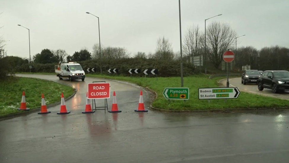 A38 reopens after crashes and icy conditions BBC News