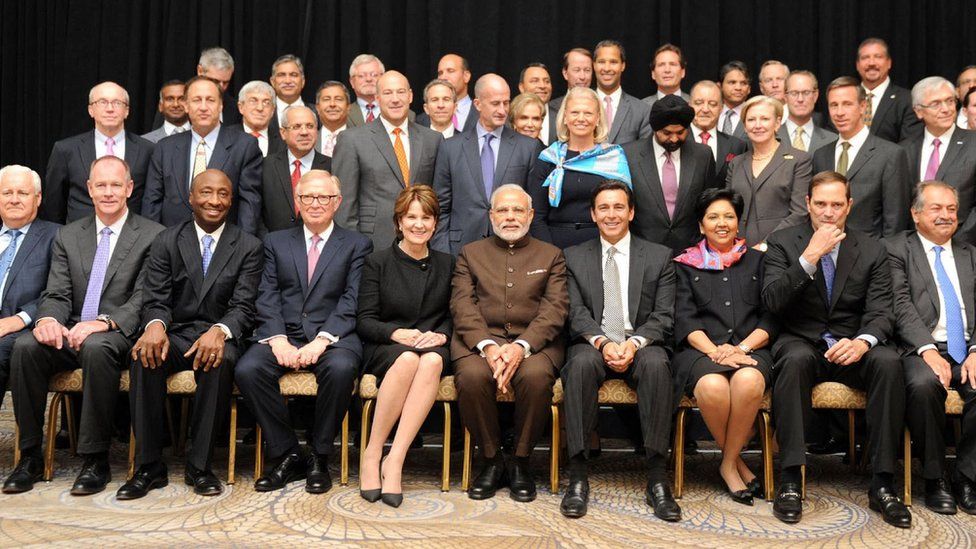 India PM Narendra Modi meets Fortune 500 CEOs on US trip BBC News