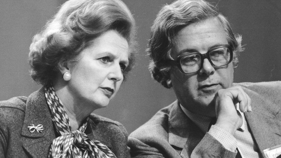 Lord Geoffrey Howe and Margaret Thatcher