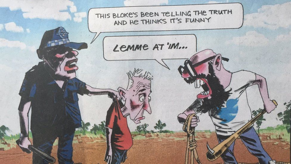 'Racist' cartoon draws praise and criticism in Australia BBC News