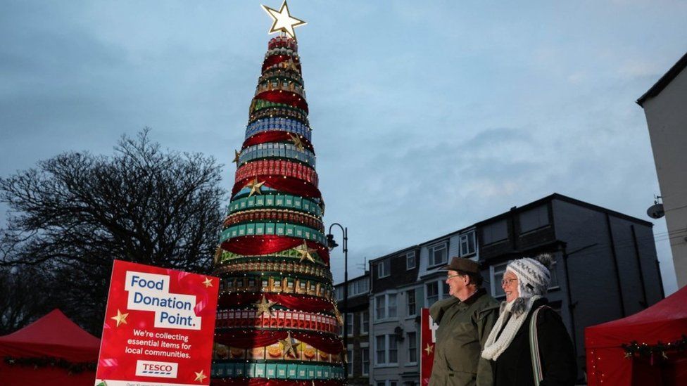 The Christmas tree is located in Scarborough's Trafalgar Square
