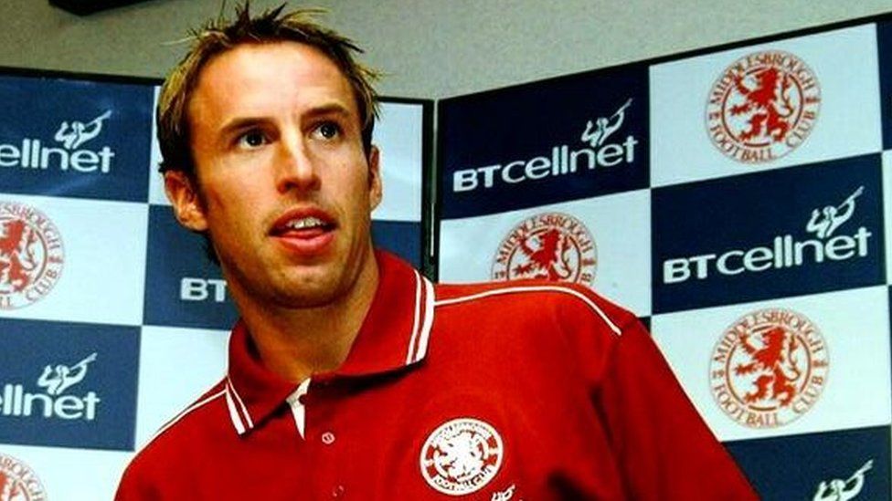 Southgate on the day he signed for Boro
