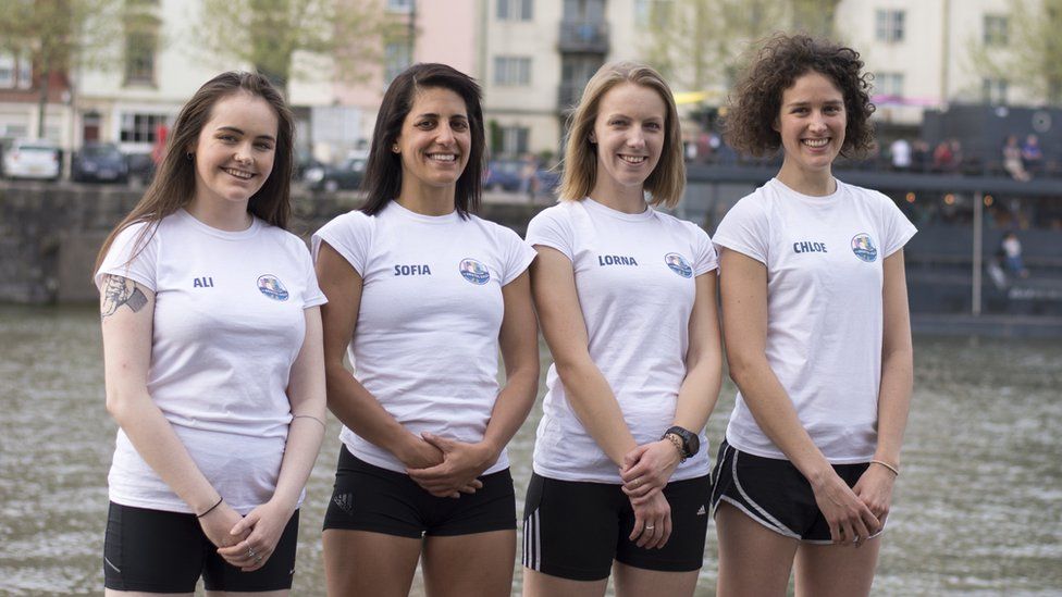 The four Bristol women, known as the Bristol Gulls, who will be crossing the Atlantic in 2020 as part of the Talisker Whisky Atlantic Challenge