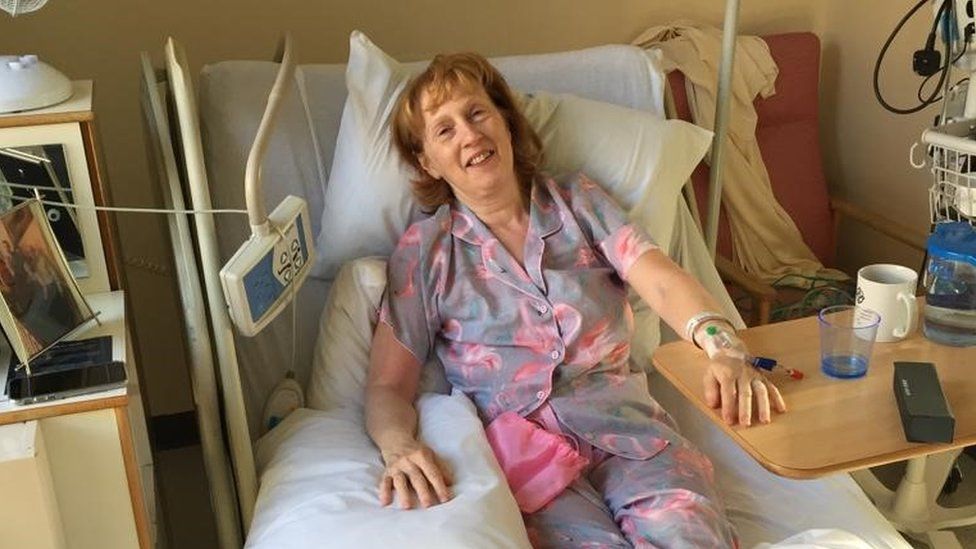 Janet Harris in hospital