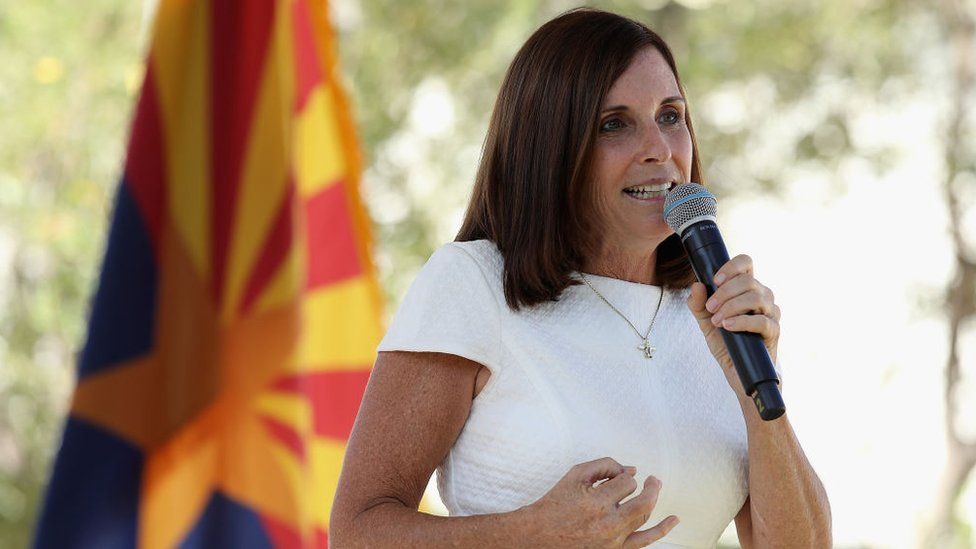 Martha McSally speaks at a campaign rally