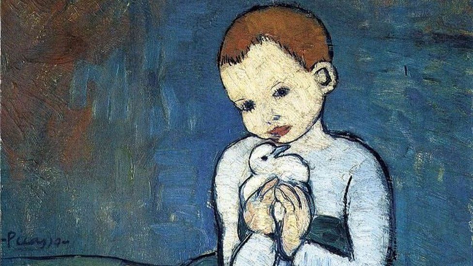 Ребенок Пикассо с голубем