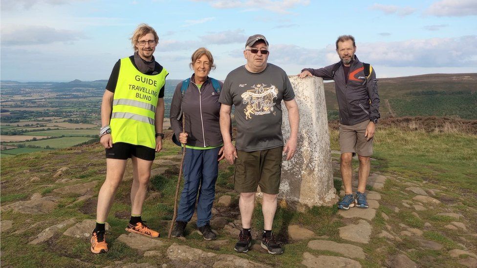 Andrew Elliker-Reeve and volunteers on Cleveland Way