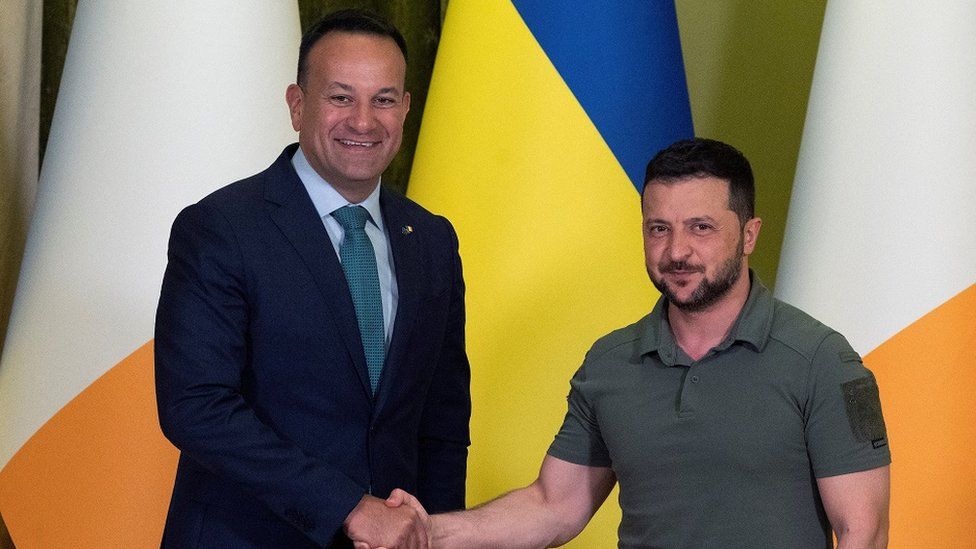 Leo Varadkar meeting Ukrainian President Volodymyr Zelensky in 2023