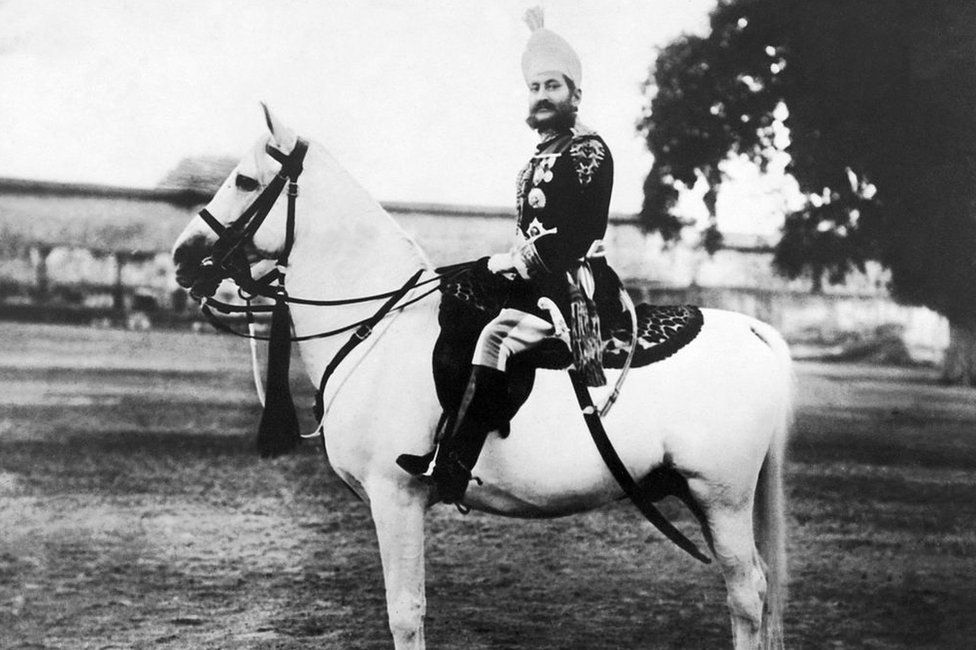 Mir Mahboob Ali Khan, 6th Nizam of Hyderabad, circa 1890-1911.