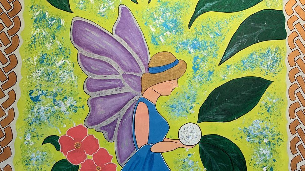 art of painting featuring a fairy