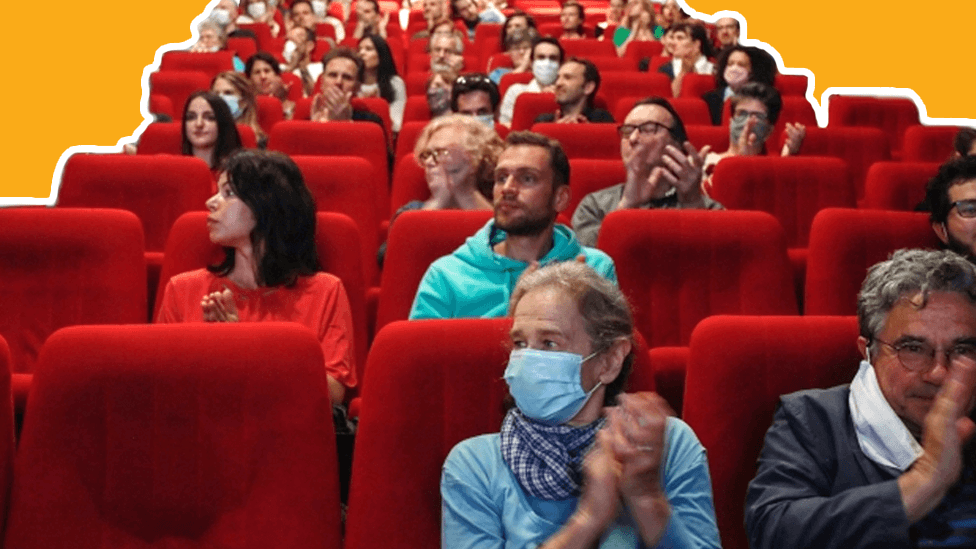 Cinema-goers in France