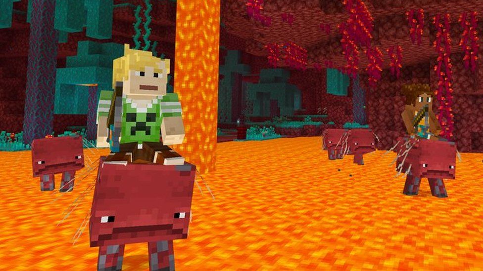 Minecraft Nether Update Is Netherite Better Than Diamonds Cbbc Newsround - forest lava roblox game