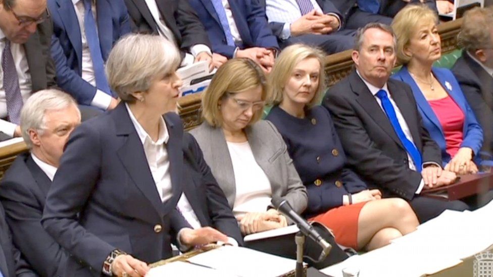 Theresa May Brexit day House of Commons