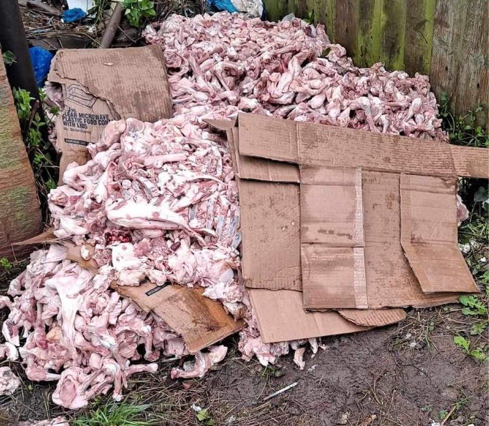 A huge pile of meat