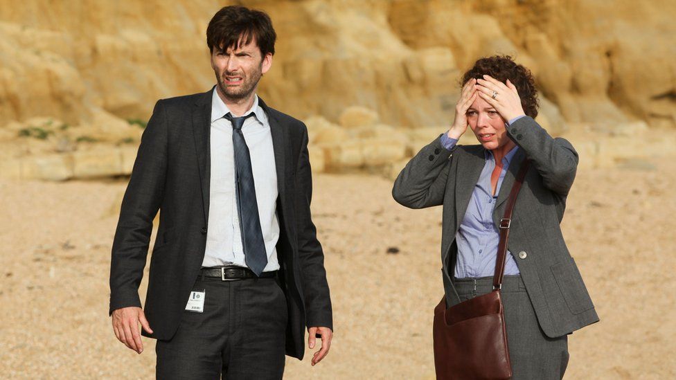 David Tennant and Olivia Colman in Broadchurch (2013)