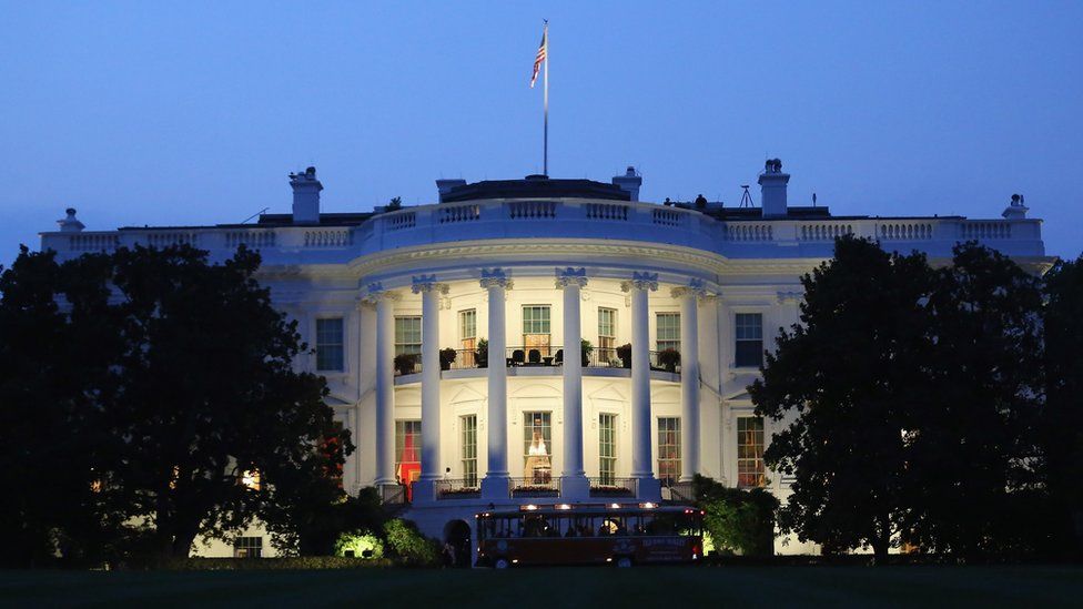 The White House seen from the South Lawn 5 August 2014 in Washington, DC.