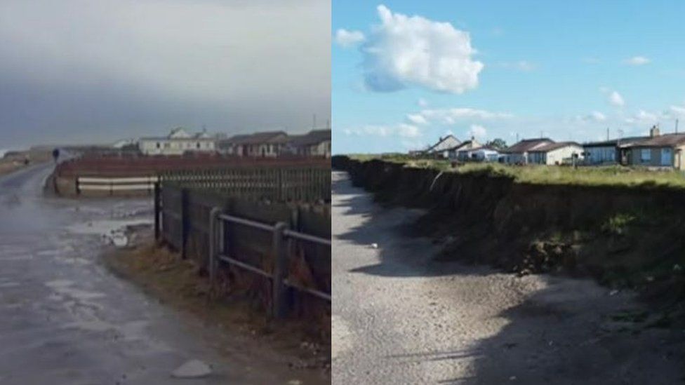 Skipsea in 2007 and in 2022